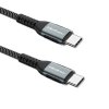 Qoltec Kabel USB 2.0 typ C | USB 2.0 typ C 100W | QC 3.0 | PD | 1m |    Czarny
